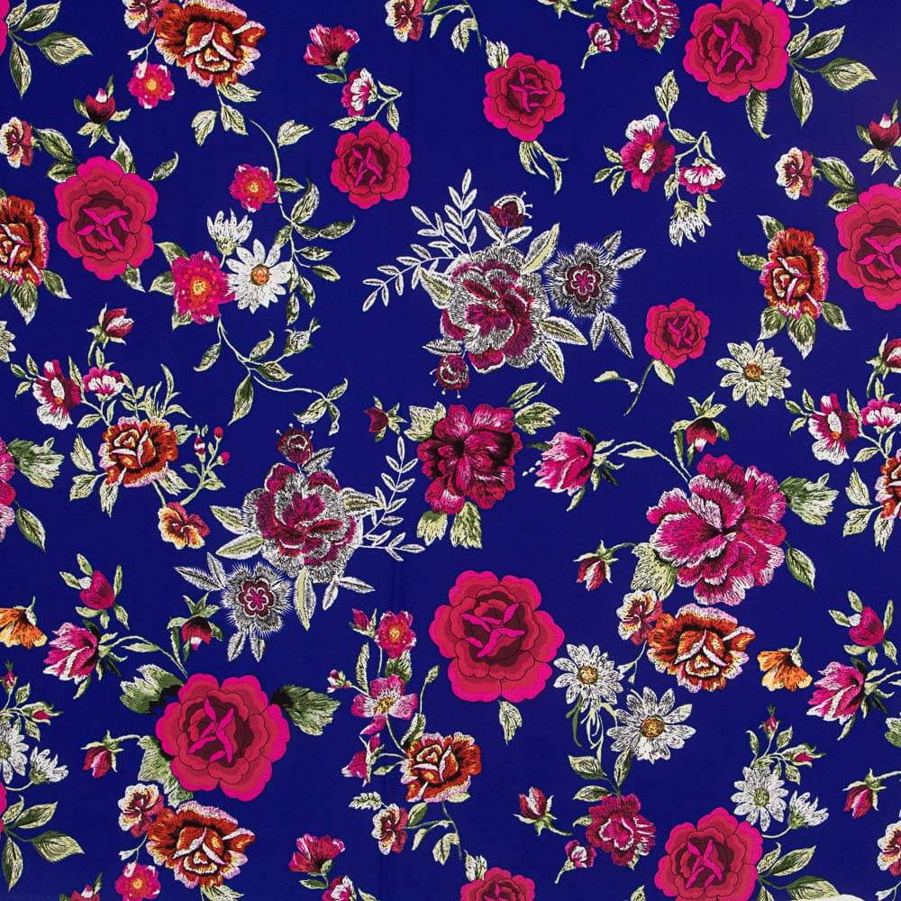 Crepe Xaile Manila Azul - Ribes y Casals