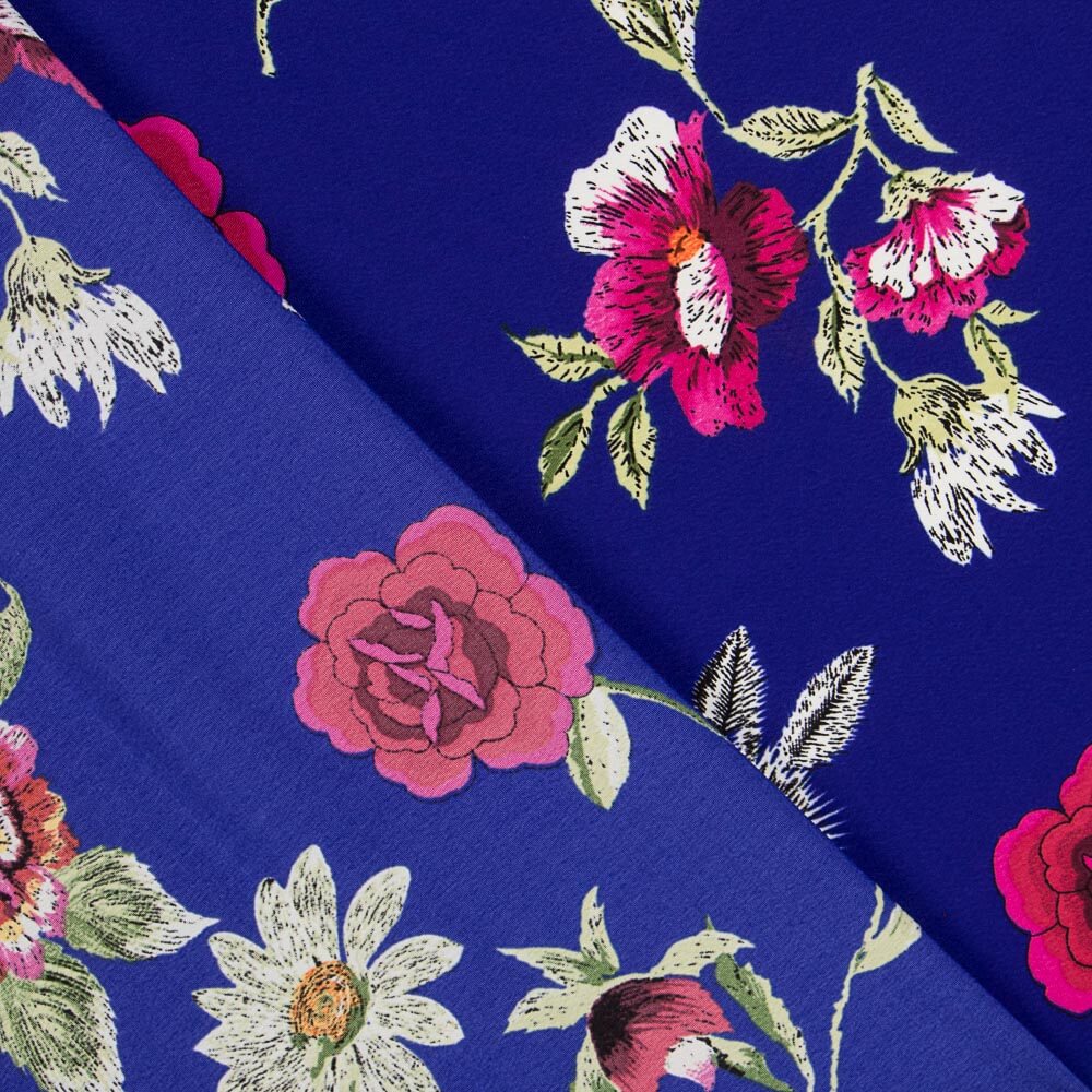 Crepe Xaile Manila Azul - Ribes y Casals