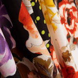 Gabardina Elástica Flor Bolinhas Pistache - Ribes y Casals