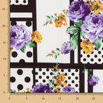 Tecido Bi-Stretch Patch Cretonne Malva - Ribes y Casals