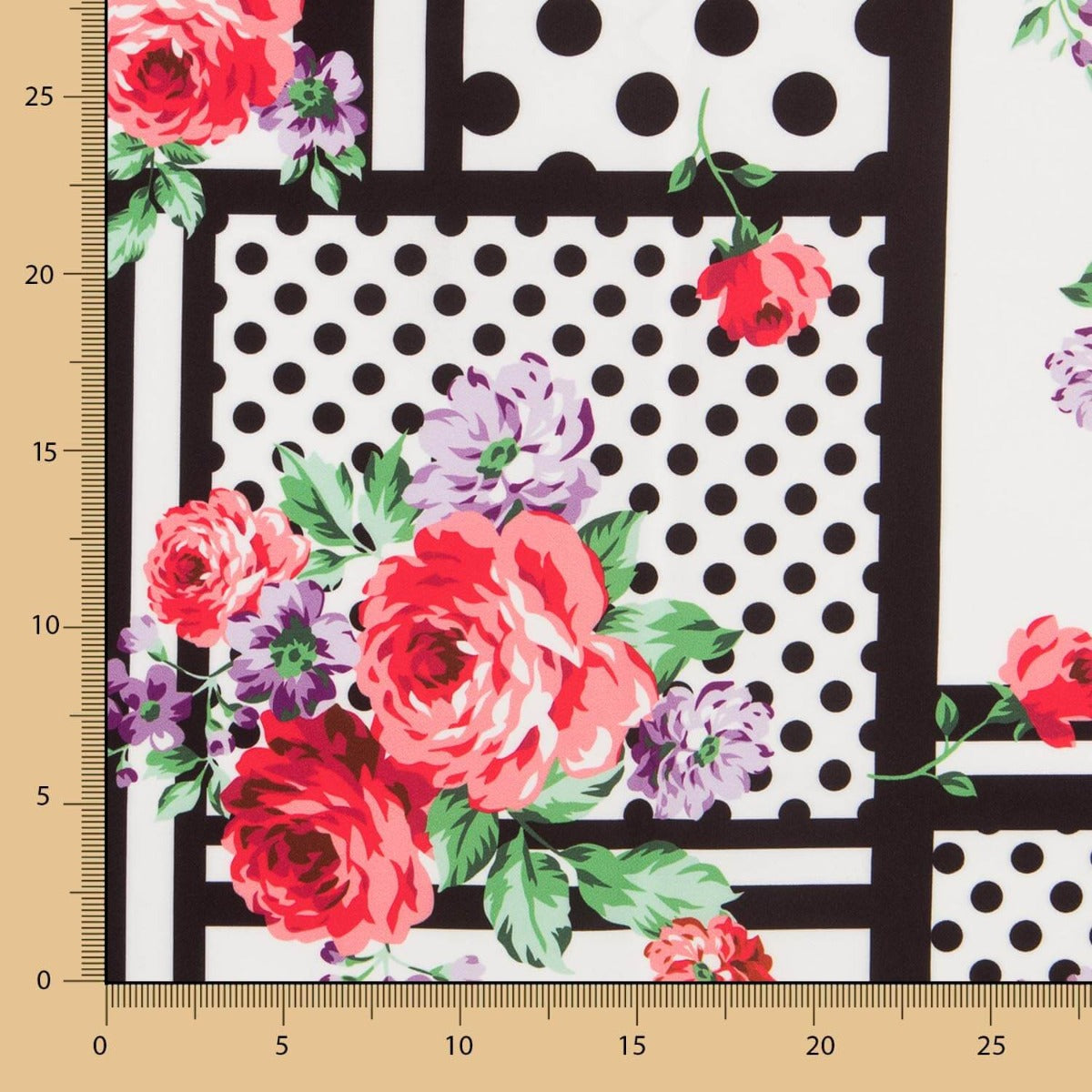 Tecido Bi-Stretch Patch Cretonne Vermelho - Ribes y Casals