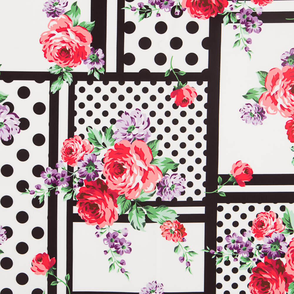 Tecido Bi-Stretch Patch Cretonne Vermelho - Ribes y Casals