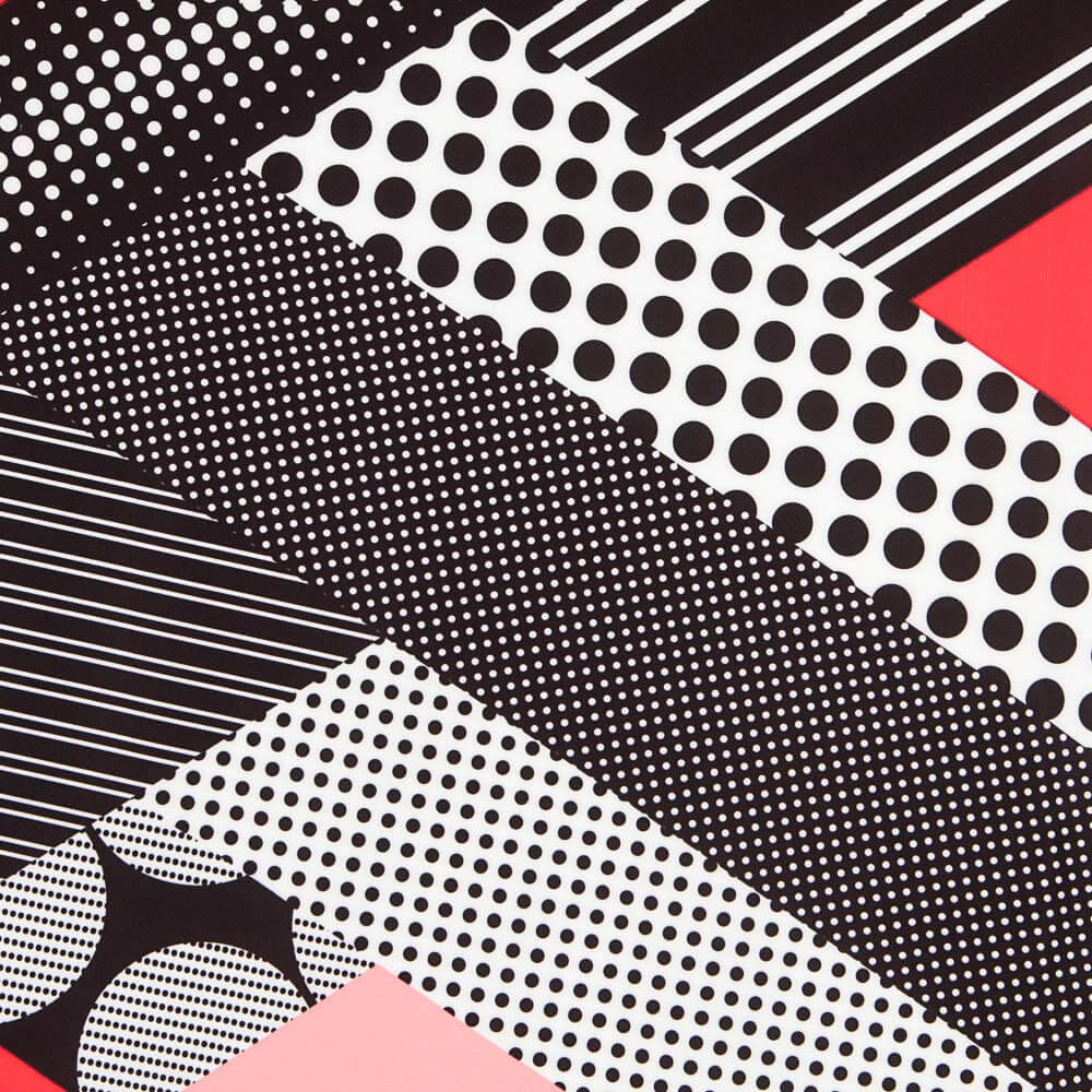 Tecido Bi-Stretch Patch Geo Coral - Ribes y Casals