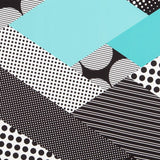 Tecido Bi-Stretch Patch Geo Água-Marinha - Ribes y Casals