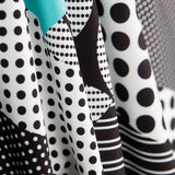 Tecido Bi-Stretch Patch Geo Água-Marinha - Ribes y Casals