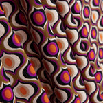 Crepe Poliéster Geométrico Olho Rosa - Ribes y Casals