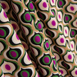 Crepe Poliéster Geométrico Olho Verde - Ribes y Casals