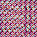 Crepe Poliéster Flor Geométrica Fúcsia - Ribes y Casals