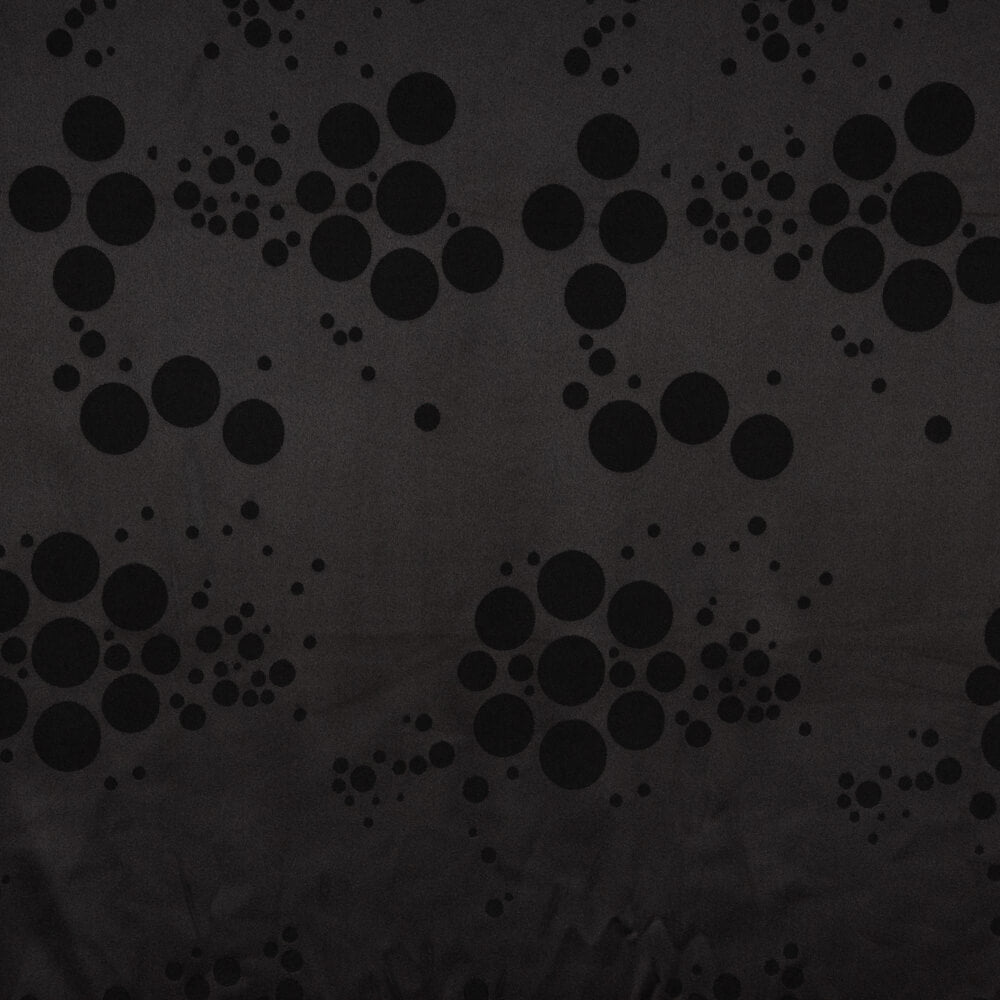 Jacquard Multi Bolinhas Stretch Preto - Ribes y Casals