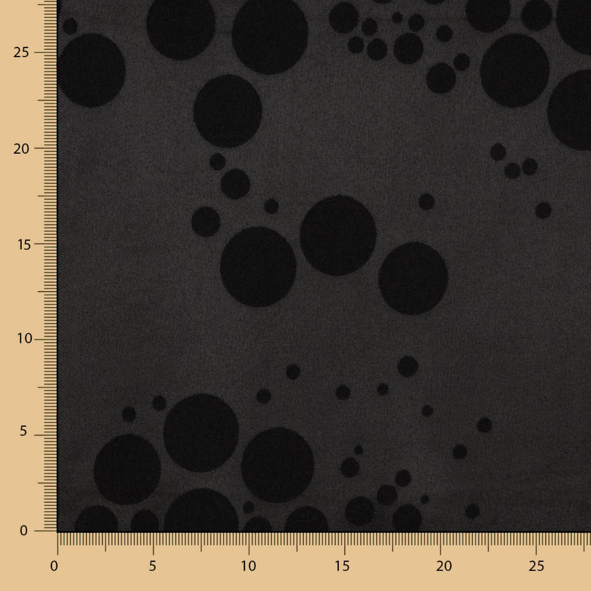 Jacquard Multi Bolinhas Stretch Preto - Ribes y Casals