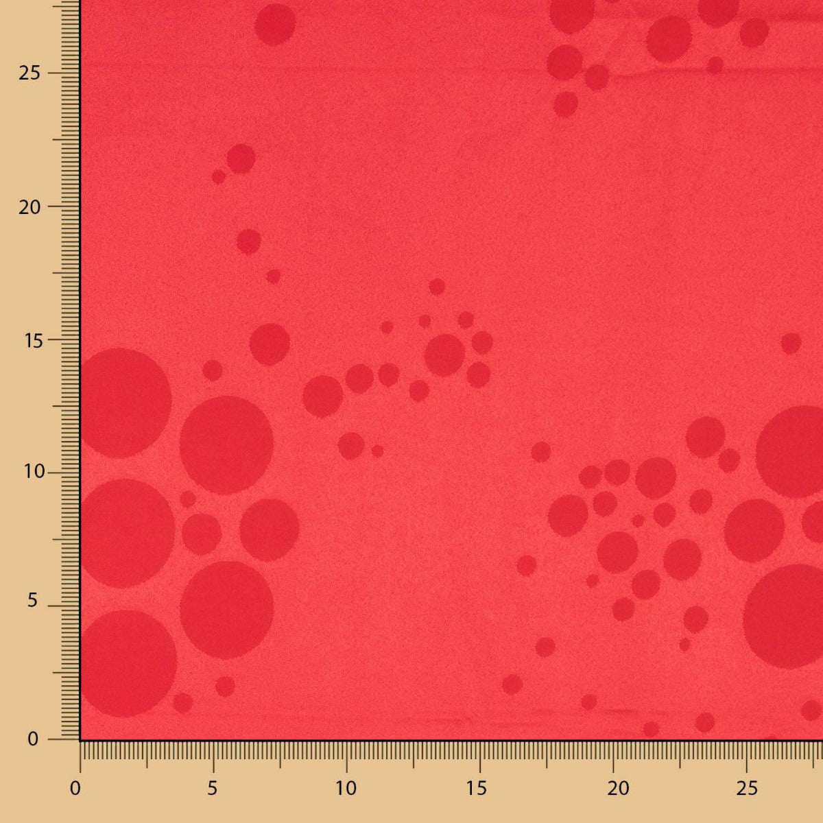Jacquard Multi Bolinhas Stretch Vermelho - Ribes y Casals