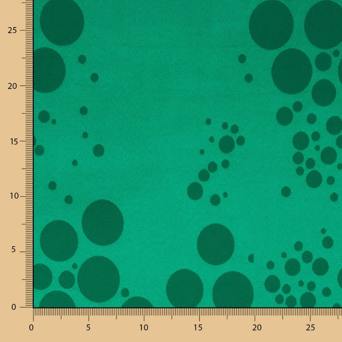 Jacquard Multi Bolinhas Stretch Verde - Ribes y Casals