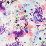 Tecido Fama Stretch Flor Primavera Azul Celeste - Ribes y Casals