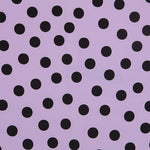 Crepe Bolinhas Preto Malva 33cm - Ribes y Casals