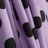 Crepe Bolinhas Preto Malva 33cm - Ribes y Casals