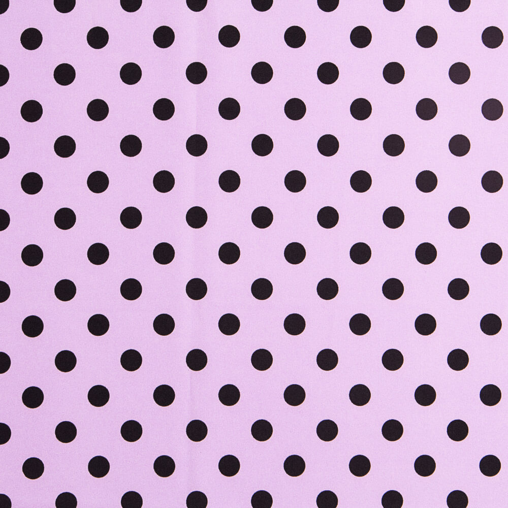 Sarja Elástica Bolinhas Malva Preto - Ribes y Casals