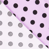 Sarja Elástica Bolinhas Malva Preto - Ribes y Casals