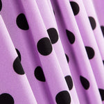 Sarja Elástica Bolinhas Malva Preto - Ribes y Casals