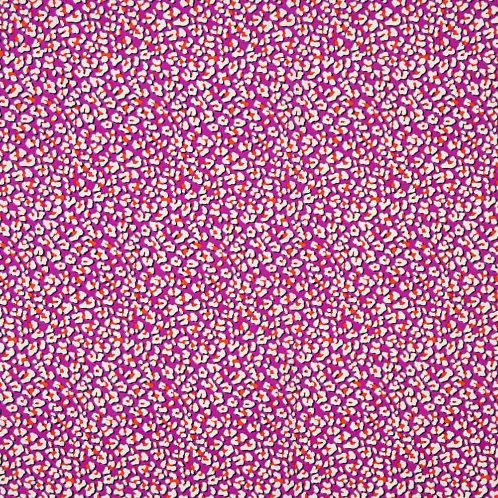 Crepe Poliéster Leopardo Rosa - Ribes y Casals