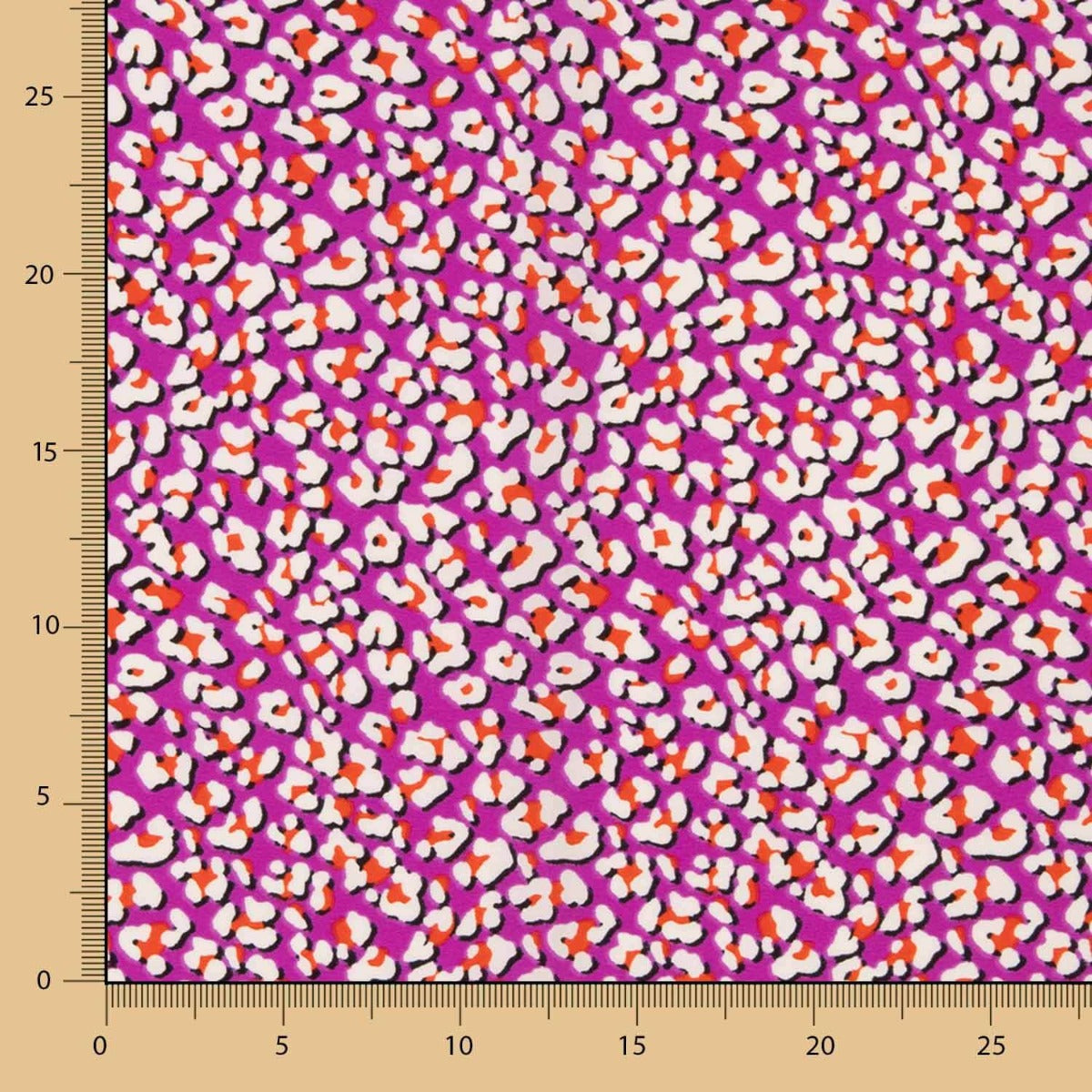 Crepe Poliéster Leopardo Rosa - Ribes y Casals