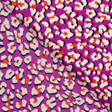 Crepe Poliéster Leopardo Rosa - Ribes y Casals