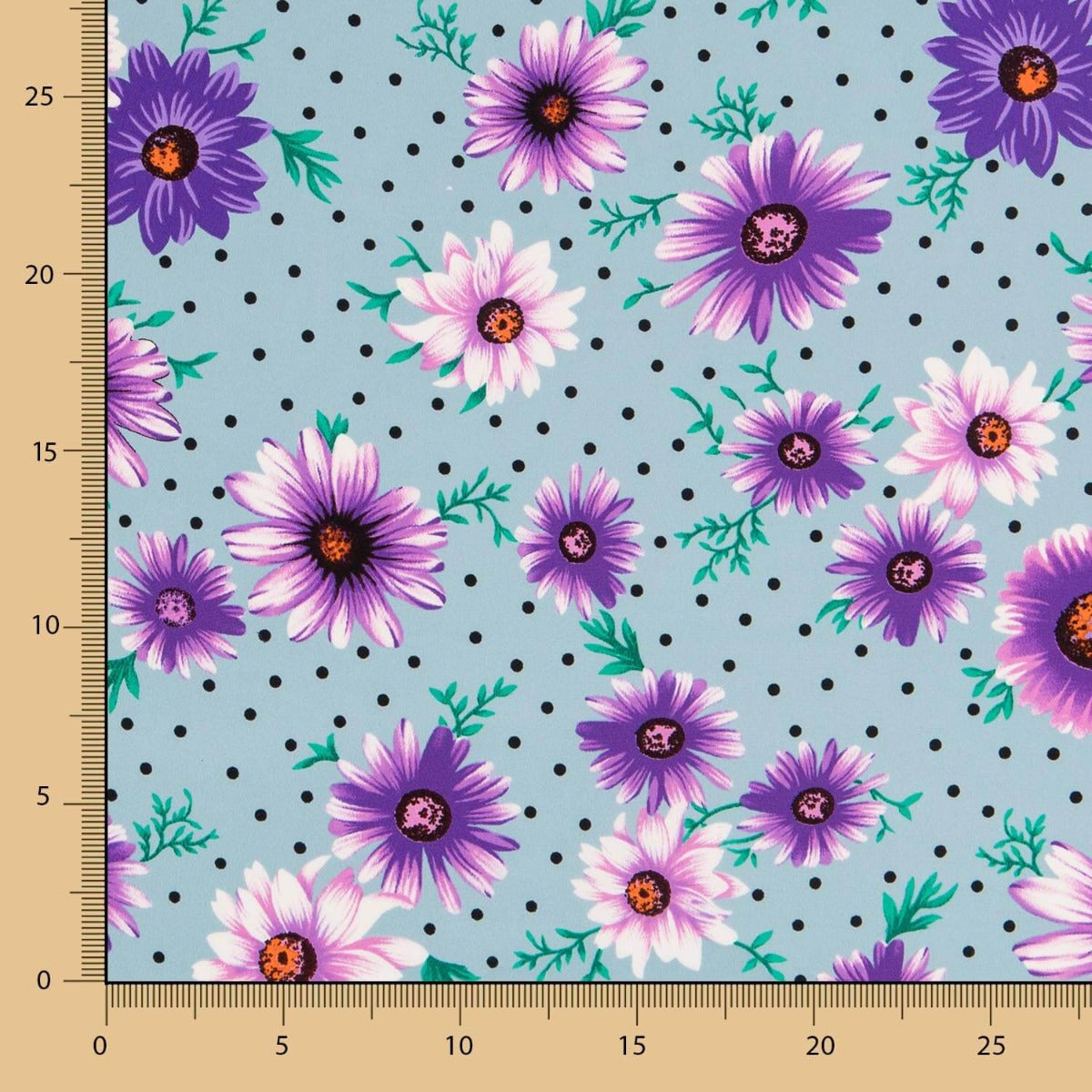 Crepe Margarida Bolinhas Água - Ribes y Casals