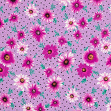 Crepe Margarida Bolinhas Mauve - Ribes y Casals