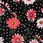 Crepe Margarida Bolinhas Preto - Ribes y Casals