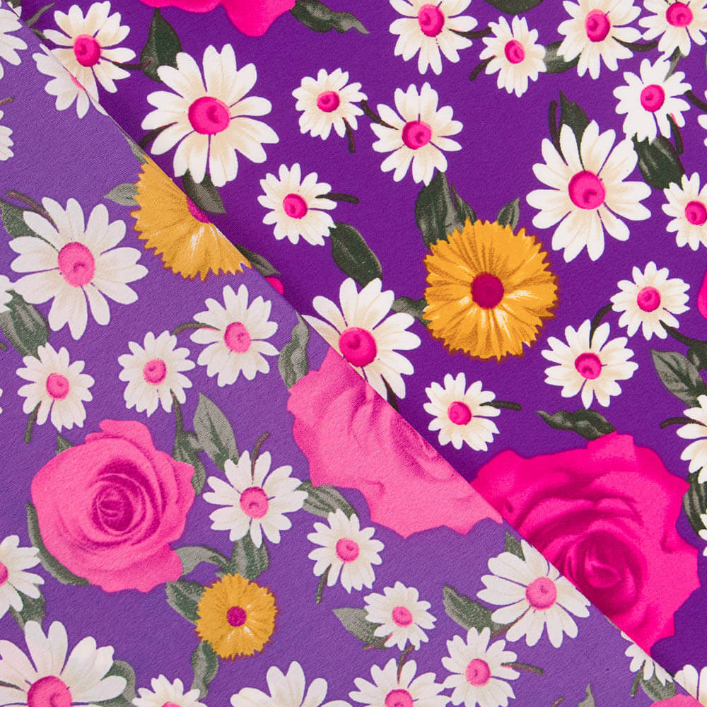 Crepe Rosas Margarida Fúcsia - Ribes y Casals