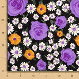 Crepe Rosas Margarida Mauve - Ribes y Casals