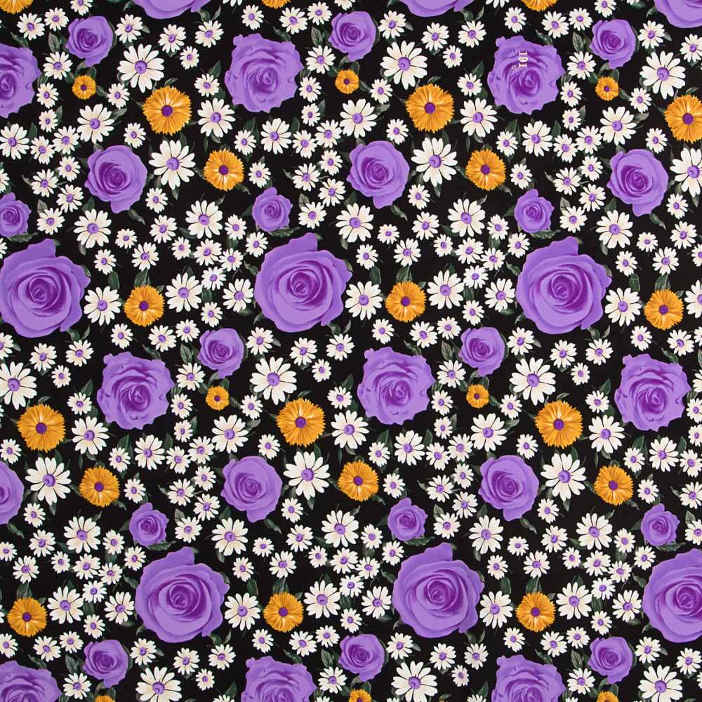 Crepe Rosas Margarida Mauve - Ribes y Casals