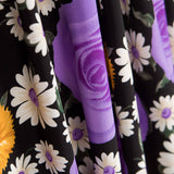 Crepe Rosas Margarida Mauve - Ribes y Casals