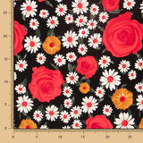 Crepe Rosas Margarida Vermelho - Ribes y Casals