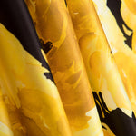 Tecido Fama Stretch Flor Pinceladas Amarelo - Ribes y Casals