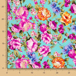 Crepe Poliéster Cretona Nita Turquesa - Ribes y Casals