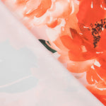 Tecido Fama Stretch Flor Pinceladas Salmão - Ribes y Casals