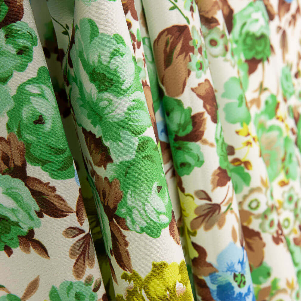 Crepe Poliéster Cretona Nita Verde - Ribes y Casals