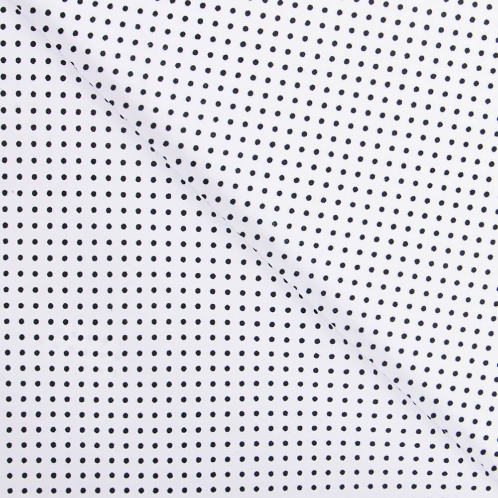 Crepe Mini Bolinhas Branco - Ribes y Casals