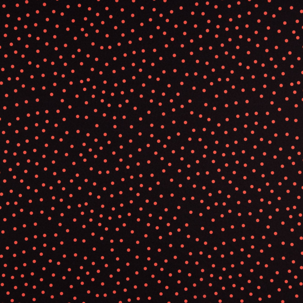 Gabardina Elástica Bolinhas Vermelha - Ribes y Casals