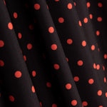 Gabardina Elástica Bolinhas Vermelha - Ribes y Casals