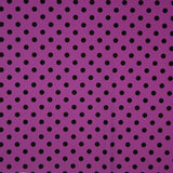 Gabardina Elástica Bolinhas 17mm Buganvília-Preto - Ribes y Casals