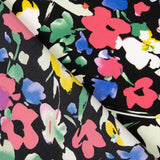 Crepe Poliéster Flor Dreia Preto - Ribes y Casals