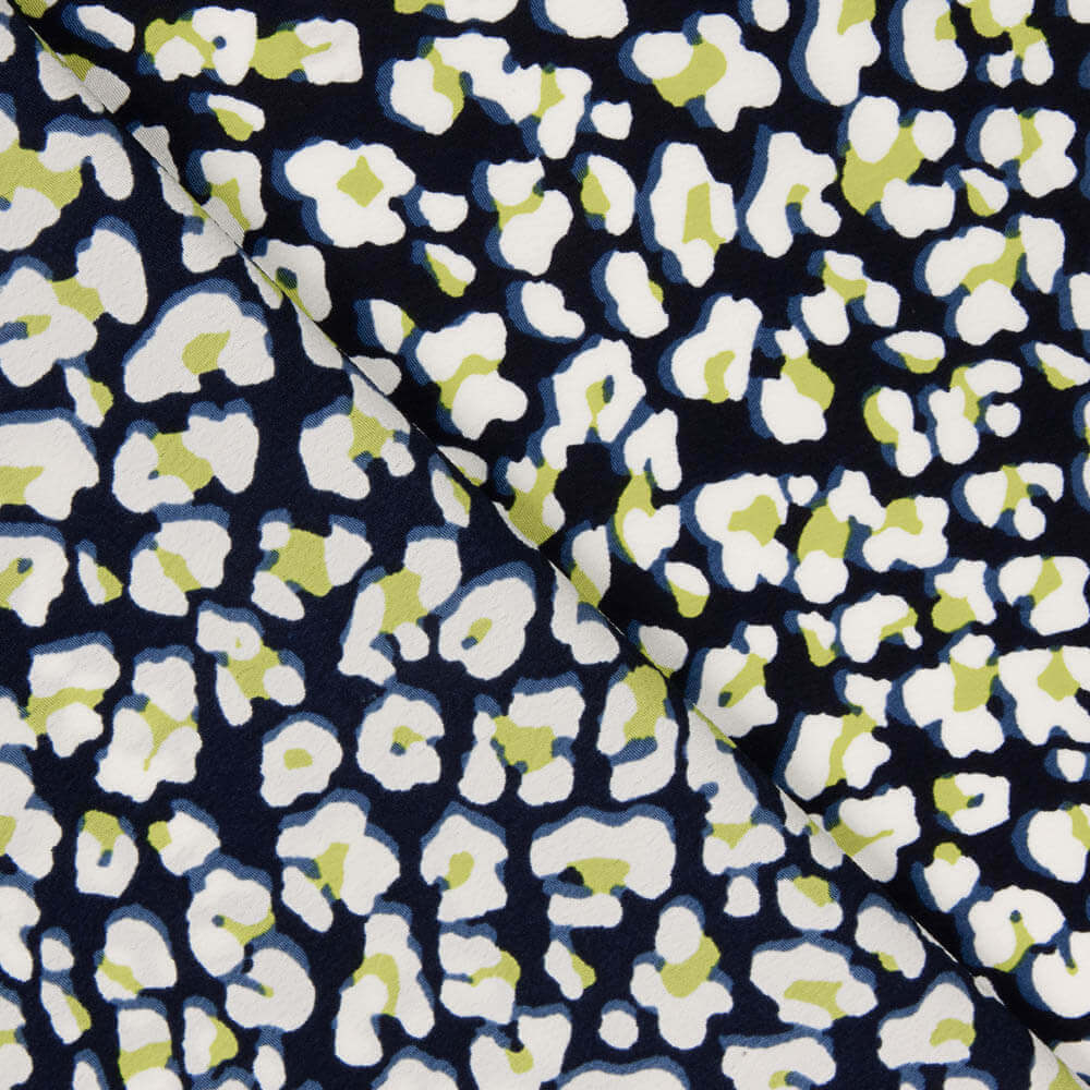 Crepe Poliéster Leopardo Lima - Ribes y Casals