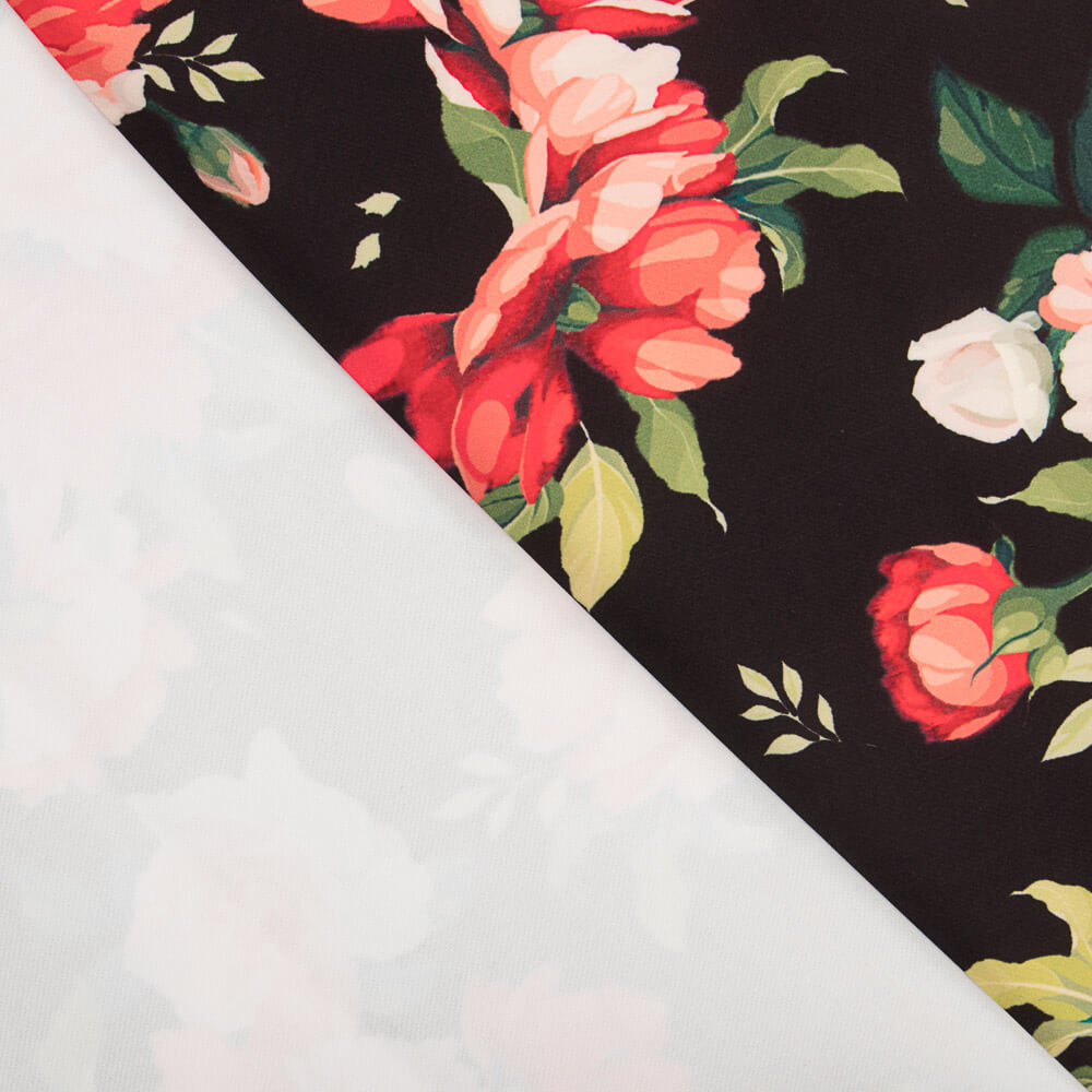 Tecido Bi-Stretch Cretonne Preto - Ribes y Casals