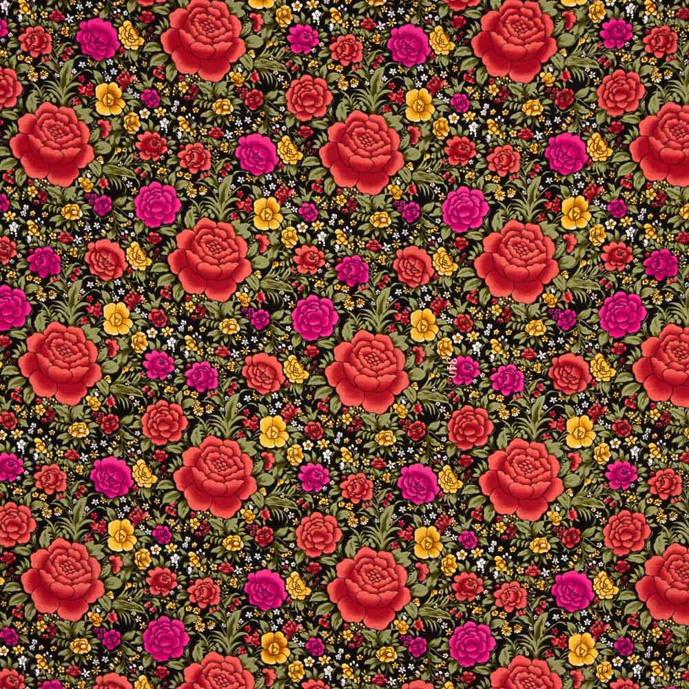 Crepe Poliéster Cretona Real Preto - Ribes y Casals