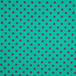 Gabardina Elástica Bolinhas 17mm Verde-Buganvília - Ribes y Casals