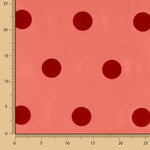 Fama Coral Bolinhas Flocked Red 30mm - Ribes y Casals