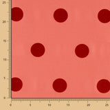 Fama Coral Bolinhas Flocked Red 30mm - Ribes y Casals