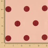 Fama Rosa Claro Bolinhas Flocked Rosa 30mm - Ribes y Casals