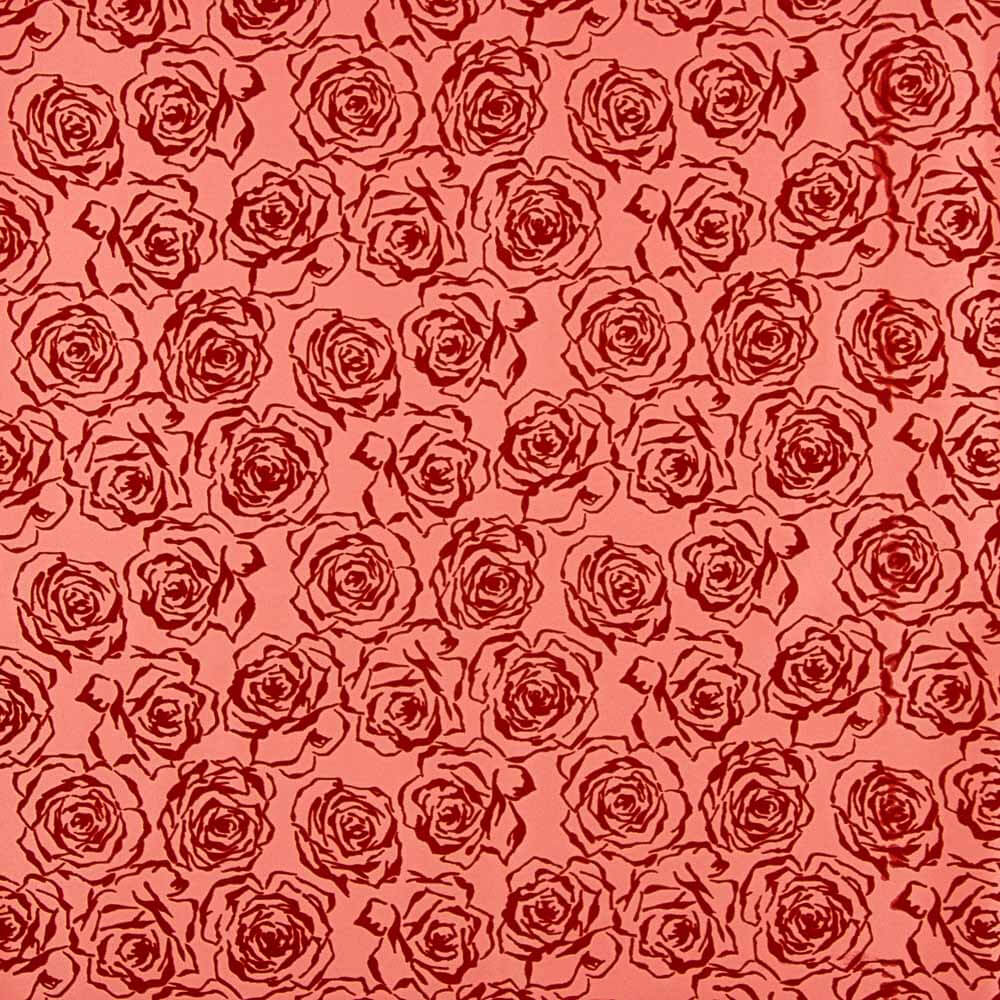 Fama Coral Flocked Rosa Vermelho - Ribes y Casals